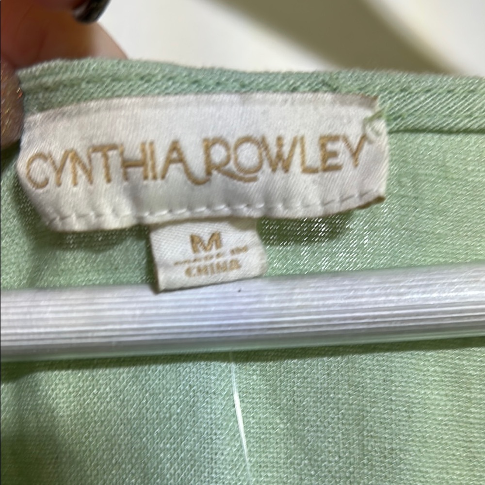 Cynthia Rowley Green Asymmetrical Scoop Neck Sundress - Picture 2 of 5